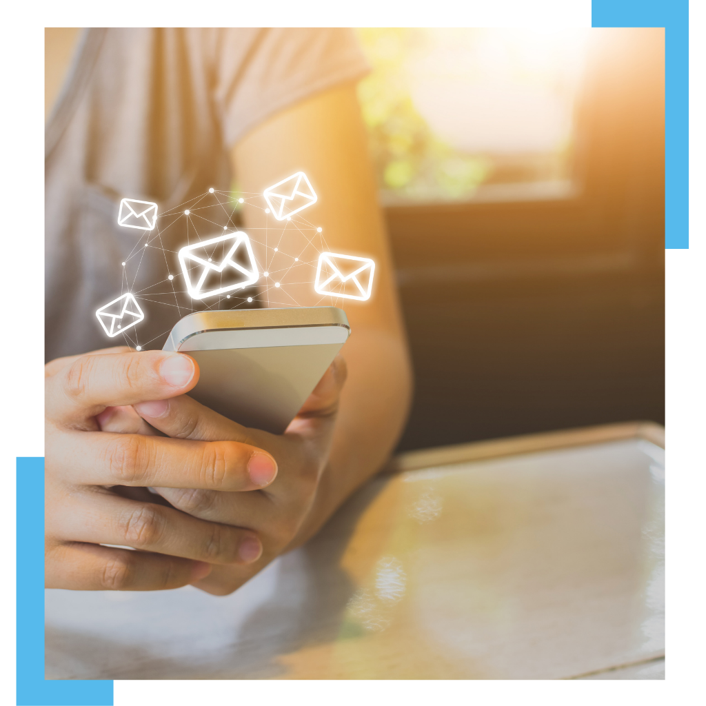 Image of person checking their email